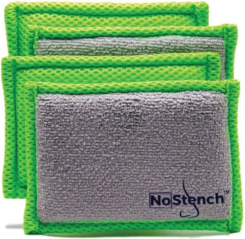Reusable Sponges for Dishes, Odor Resistant Dishwashing Sponge, Non-Scratch Microfiber Mesh and Terry Cloth Sponges, Durable Dishwashing Sponges, ...