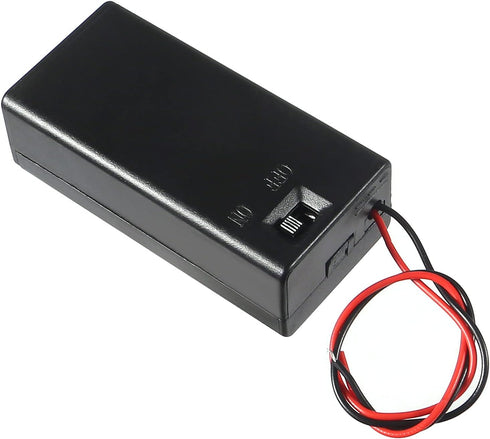 10Pcs 9V Battery Holder, 9 Volt Battery Holder with Switch, 9v Battery Case Connector Wire Spring Clip DIY Plastic Cell Batteries Container Power ...