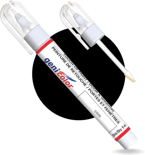 Black Touch Up Paint Pen for All Surfaces - Ideal for Doors, Windows, Metal, PVC, and Aluminum - UV Resistant, High Adhesion, and Durable...