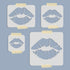 4pcs Lip Stencil Kiss Lips DIY Stencil 4Sizes 6~12inch Lips Lipstick Mouth Painting Stencils Reusable Red Lips PET Stencils for Gift Album Wall Fu...