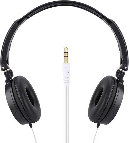 Foldable Head Mounted Headphone Mini Wired Headset Hands Free Compact Stereo HiFi Music Headset Support Rotatable Ear Cup Adjustable Headband Supp...
