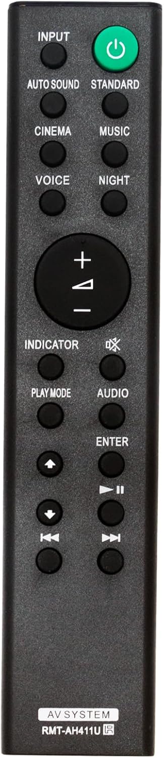 RMT-AH411U Replaced Remote Control Compatible with Sony HT-S100F HT-SF200 HT-S100F HT-SF150 HTS100F HTSF200 HTS100F HTSF150 S100F RMT-AH410U 2.0ch...