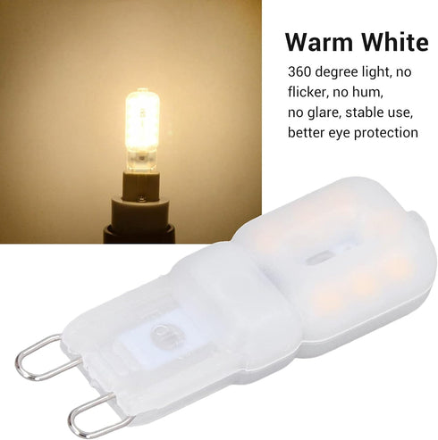 Hyuduo 6Pcs G9 LED Light Bulbs, Bi Pin Base Dimmable 3W Energy Saving 360 Degree Light Light Bulb for Chandelier Ceiling Lamps and Pendant Lamps H...