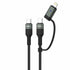 USB 2.0 USB-C to C with Lightning Adapter 2-in-1 Sync and Charge Cable, Black 6 ft...