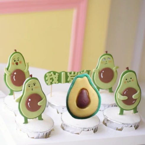Lovely Small Items Silicone Fondant Molds Fruit Silicone Molds Avocado Pine Cones Chocolate Mold For Cake Decorating Cupcake Topper Candy Chocolat...