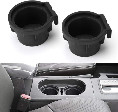 JOYTUTUS Cup Holder Insert 2 Pack Replacement Compatible with Frontier 2005-2019 Pathfinder Center Console Cup Holder Insert 2005-2012 Xterra 2005...
