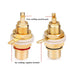 Gold Plated Female RCA Phono Panel Mount Chassis Socket Plug Jack Connector - (6 Pcs)...