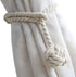 Melaluxe 2 Pack Curtain Tiebacks - Heavy Duty Curtain Rope Tieback, Handmade Rural Decorative Curtain Holdbacks (Beige)...
