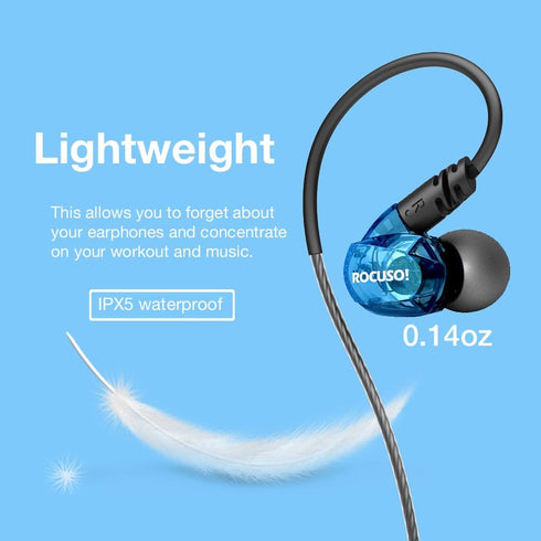 Noise-Isolating Musician's in Ear Monitor, Wired Karaoke Over Ear Headphones with Microphone,Sport Earbuds for Running,Jogging,Gym,Compatible with...
