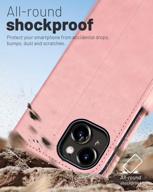 OCASE Compatible with iPhone 15 Plus Wallet Case, PU Leather Flip Folio Case with Card Holders RFID Blocking Kickstand [Shockproof TPU Inner Shell...