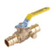 Hausen 3/4-inch PEX Standard Port Brass Ball Valve with Drain, 1-Pack...