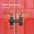 2PCS Barn Door Lock, 180 Degree Flip Sliding Barn Door Latches, Gate Latch for Barn Door, Sliding Door, Pet Door, Garage, Bathroom, Window, Outdoo...