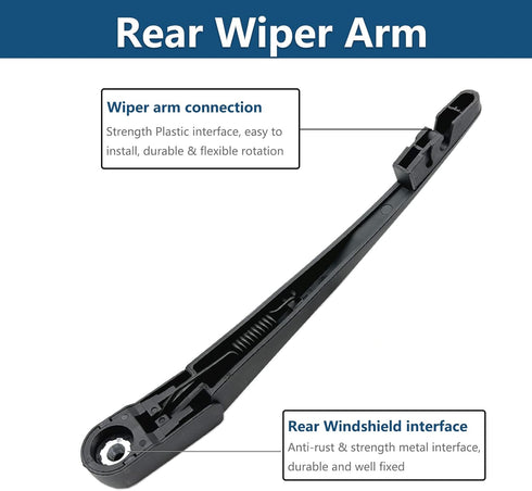 Rear Windshield Wipers Blade Arm Set for Suzuki Swift 2005-2018 / Suzuki SX4 2006-2018 / Nissan Leaf 2010-2018 / Opel Agila 2008-2014 Back Glass W...
