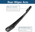 Rear Windshield Wipers Blade Arm Set for Suzuki Swift 2005-2018 / Suzuki SX4 2006-2018 / Nissan Leaf 2010-2018 / Opel Agila 2008-2014 Back Glass W...