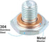 X AUTOHAUX M10x1.25 Steel Engine Oil Drain Plug Screw with Seal Ring for Mazda for Ford Focus Silver Tone...