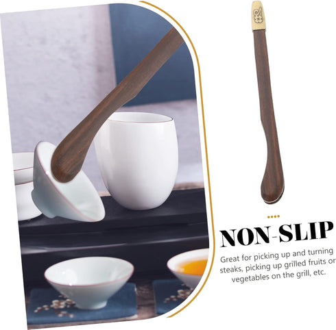 Chinese Tea Teacup Tongs Tweezers Mini Food Wooden Clips Mini Clips Reusable Cooking Tongs Kitchen Utensil Tongs Cup Clip for Kung Fu Tea Home Cup...