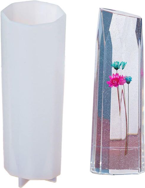 Green Resin Molds Crystal Tower Large Ornaments Epoxy Resin Casting Molds Silicone Point Molds for Resin DIY Crafts Keychains Jewelry Making Resin...