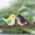 4Pcs Blue Miniature Bird Figurines, Mini Resin Birds, Fairy Garden Accessories and Supplies, Micro Landscape, Bonsai Craft Decor Outdoor Statues O...