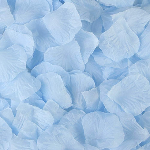 1000 Pieces Light Blue Artificial Silk Rose Petals Flower Decoration Wedding Party Color Light Blue...