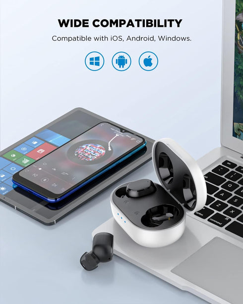 Bluetooth Wireless Earbuds 2 Plus Touch Control Bluetooth 5.3 with USB-C Charging Case IPX4 Splashproof in-Ear Stereo Earbuds Bulit-in Microphones...