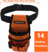 Organizer Tool Belt,Hand Tools Pouches, With Webbing Belt Multi-Purpose for Electrician,Carpenter,Construction,Orange...