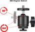 Universal 1/4" Swivel Mini Ball Head Screw Tripod Mount with Hot Shoe?2 Pack?, Eszkozta 360 Degree Rotating Mount Base Adapter for DSLR Cameras HT...