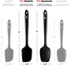 New DI ORO Seamless Series 2-Piece Silicone Pro XL Spoonula & Spatula Set - 600°F Heat-Resistant Nonstick Rubber Commercial Grade Kitchen Cooking ...