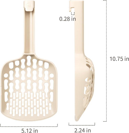 Lady N - Infinity Cat Litter Scoop: Easy Sifting with 8-Shaped Hole Design for Tofu Cat Litter and Clay Litter, Durable ABS Plastic Litter Scoop...