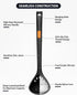Silicone Pasta Fork and Ladle Spoon Set, Large Non Stick Kitchen Utensils for Cooking,Stirring,One Piece Serving Spaghetti, Soup, Sauce (BLACK)...