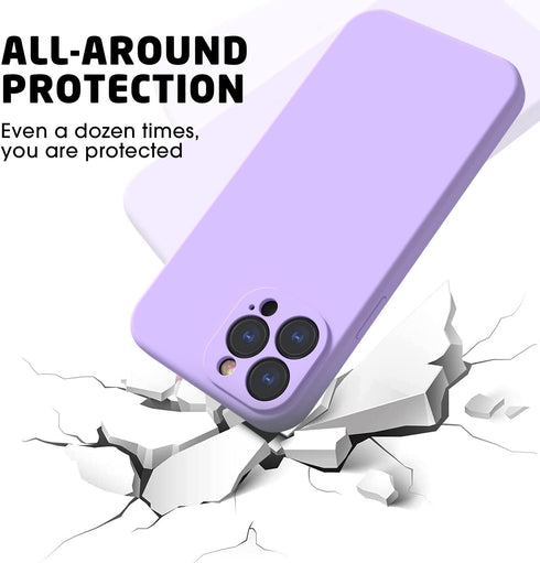 ABITKU Silicone Compatible with iPhone 13 Pro Case 6.1 inch 2021, with Camera Protection, Liquid Silicone Gel Rubber Full Coverage Phone Case with...