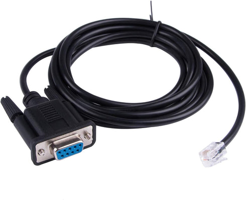 6 Feet Black Male-to-Male PVC Serial Cable for Meade Telescope Control, Connects PC to Meade 497 AutoStar or AudioStar, 4P4C RS232, 180cm Length...