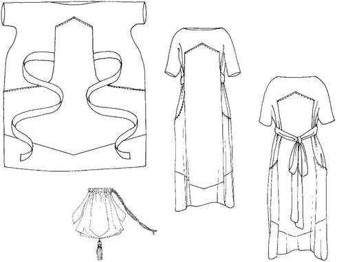 Folkwear Paris Promenade Dress #261 Frock Gown 1920's Era Sewing Pattern (Pattern Only) folkwear261...