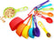 12 Piece Measuring Cups and Spoons Set, Colored Kitchen Measure Tools, Durable Nesting Cups and Spoons for Dry and Liquid, Dishwasher Safe...