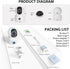 Security Camera, 1080p high-Definition Indoor Camera, 360 °Home Safety pet Camera, with Motion Tracking, Mobile Application, Two-Way Audio, Infrar...