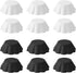 Fox Run Reusable Silicone Cupcake and Muffin Wrappers, Set of 12 Scalloped Black and White Bake Cups...
