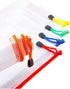 Oaimyy-6 * 8 inchs-16 Pcs-Plastic Mesh Zipper Pouch Document Folders Bag Zip File Bags for Office Supplies,Home,Travel Storage-Multicolor...
