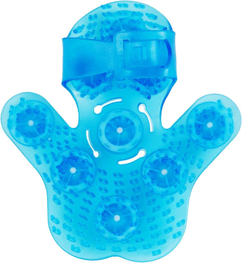 Glove Massager Palm Shaped Hand Massage Manual 9 360-degree-roller Mental Roller Ball Blue...