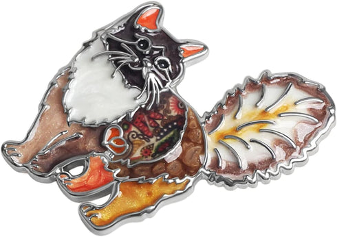 NEWEI Cat Brooch Pins for Women Girls Jacket Bag Charms Cat Pins Jewelry Gifts...