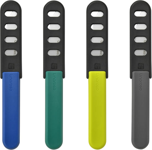 linoroso Paring Knife with Cover of 4, Paring Knife Set for Camping, 3.5" Paring Knife Set of Premium Stainless Steel, Ultra Sharp Small Kitchen K...
