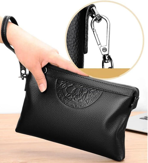 Eshow Clutch Purse for Men, Clutch Wallet Long Wallets with Zipper PU Leather Men's Coin Purse Business Card Holders Wrist Wallet Gift for Father ...
