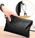 Eshow Clutch Purse for Men, Clutch Wallet Long Wallets with Zipper PU Leather Men's Coin Purse Business Card Holders Wrist Wallet Gift for Father ...