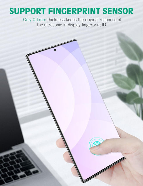 apiker 4 Pack Screen Protector Compatible with Samsung Galaxy Note 10 Plus, Soft TPU Film Support Fingerprint Sensor...