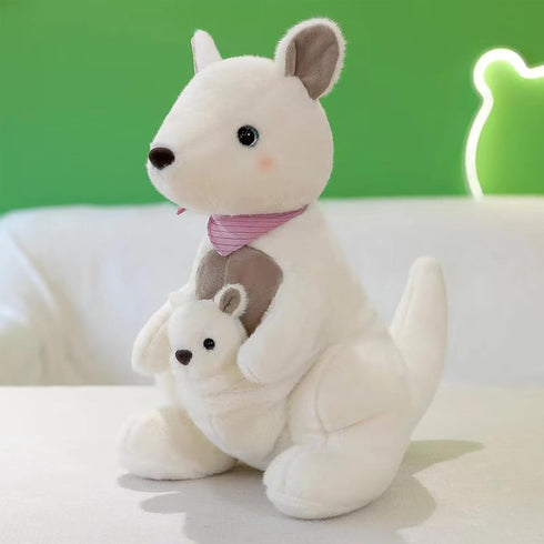 Kangaroo Stuffed Animal Plush Doll - Mother Kangaroo with Removable Child Kangaroo Plushies, Adorable Plushie for Ages 3 and Up, Ideal Gift for To...