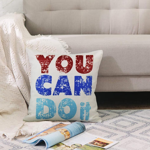 Classroom Must Have Reading Corner for Kids Teacher Special Education Throw Pillows Calming Inspirational with Quotes Fun Saying Words Letters 18x...