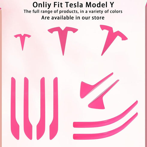 Fit Ttesl Model Y Side Mirror Trim Strip Compatible with Model Y 2017-2023 Protect Side Mirror Trim Cover ABS Exterior Accessories(Pink)...