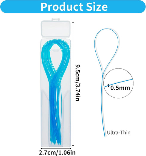 Dental Floss Threaders, 100PCS Dental Floss Deep Clean Dental Threader Interdental Floss for Braces Bridges Implants Oral Health Care 2Pack(Green)...