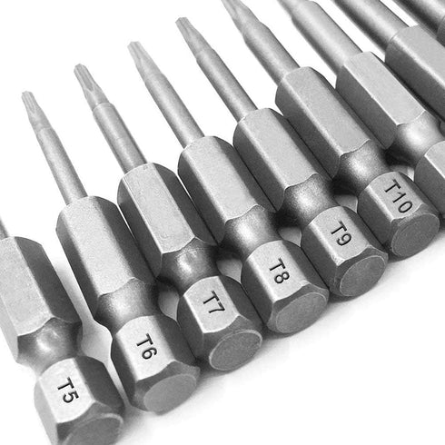 12pcs T5-T40 Torx Head Screwdriver Bit Set 1/4 Inch Hex Shank Security Tamper Proof Magnetic Torx Bit Screw Driver Kit Tool, 50mm...