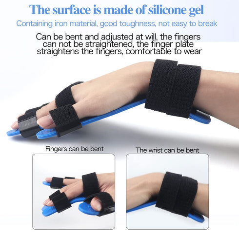 Hand Wrist Orthosis Separate, Breathable Finger Splint Fingerboard Flex Spasm Extension Board Splint Finger Training Stroke Device Therapy for Bot...