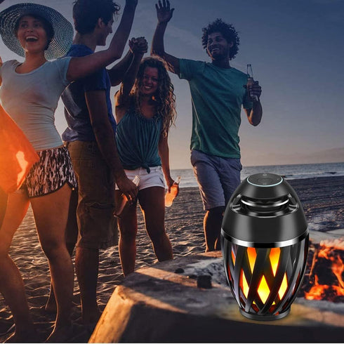 Flame Light Speaker, Led Flame Speakers Torch Atmosphere Bluetooth Speakers & Outdoor Portable Stereo Speaker with HD Audio and Enhanced Bass Flic...