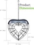 Hanging Wild Bird Feeder, Suet Ball Bird Feed Dispenser, Suet Ball Holder for Outside, Fat Ball Feeder, Heart Shaped...